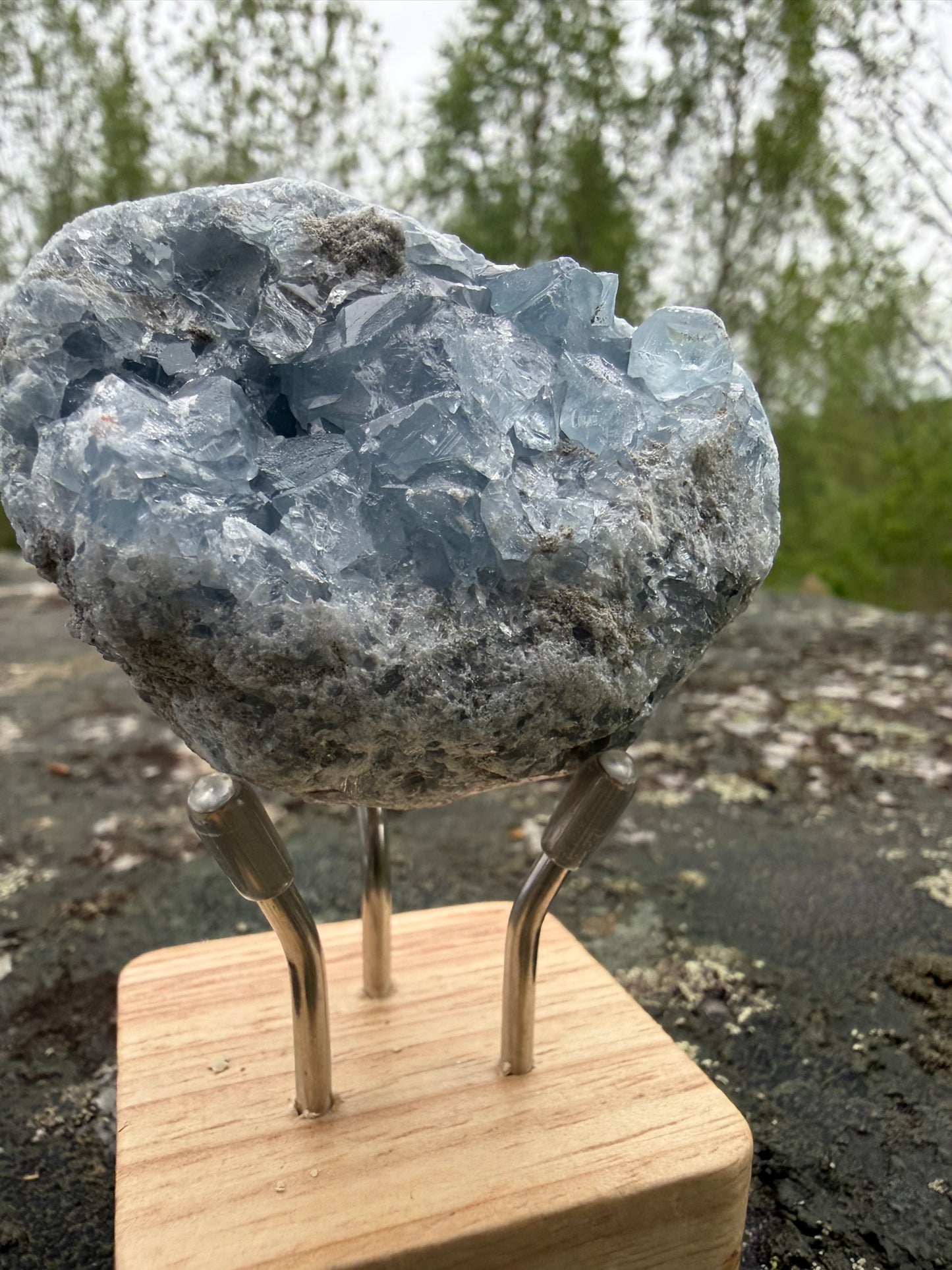 Blå celestinklynge – A-kvalitet ✨💙 265 gram