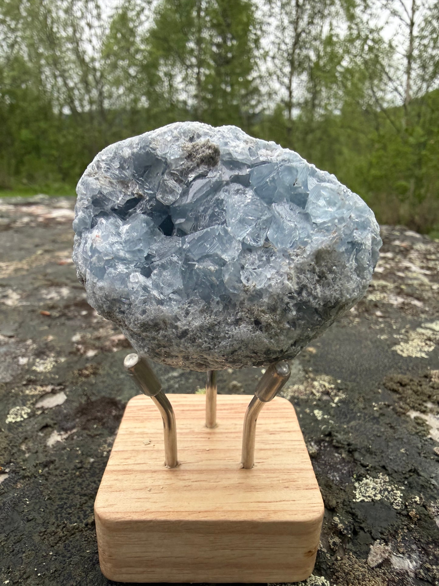 Blå celestinklynge – A-kvalitet ✨💙 265 gram