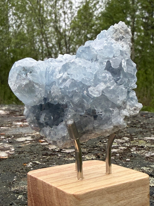 Blå celestinklynge – A-kvalitet ✨💙 245 gram
