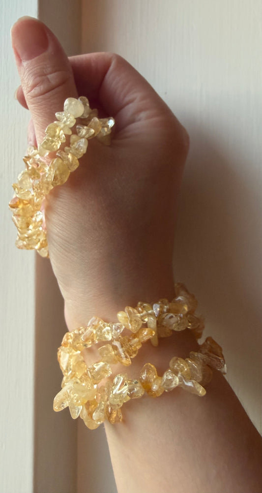 Citrin chips-armbånd💛💫