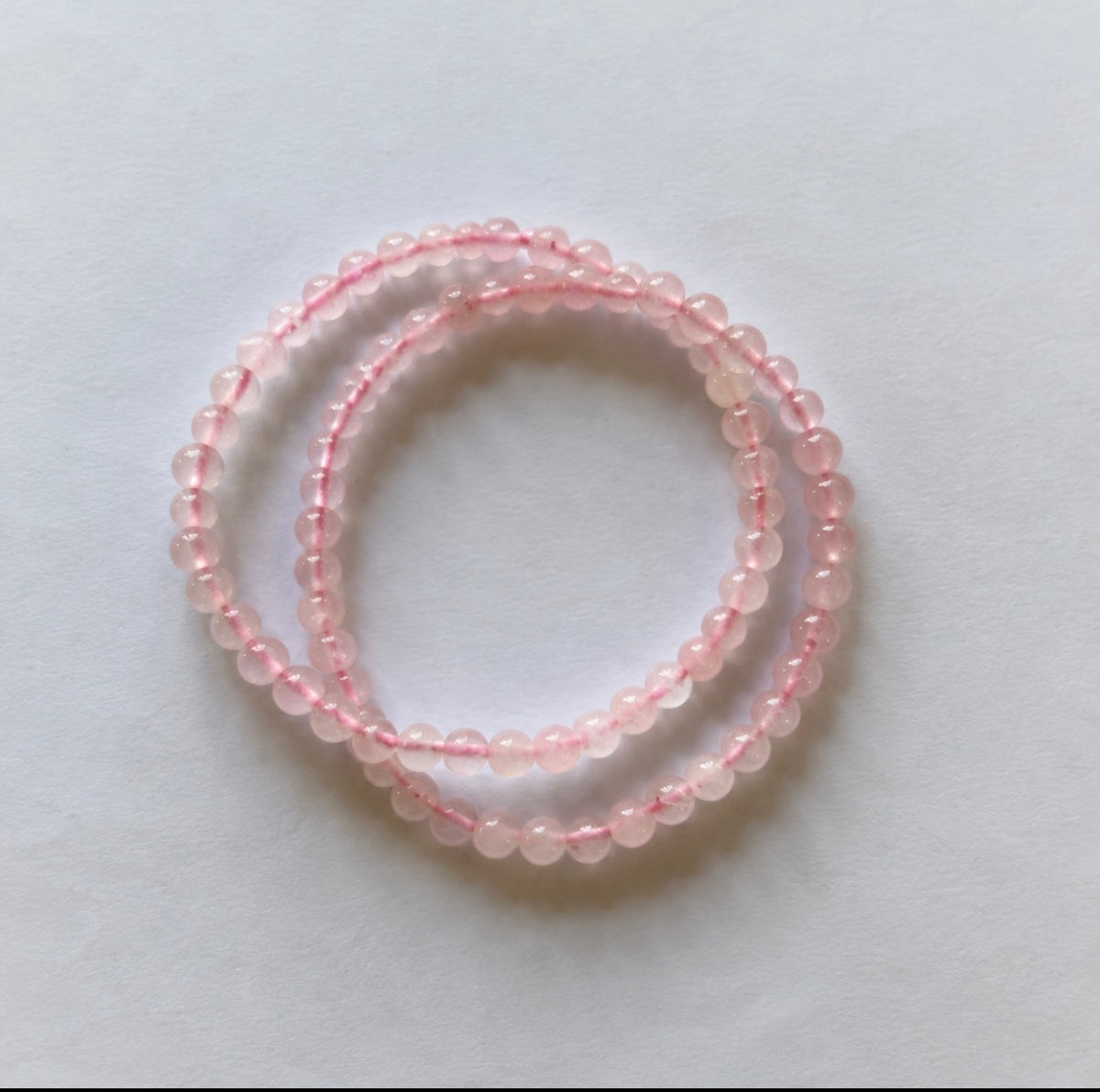Rosenkvarts armbånd 💗4 mm kuler