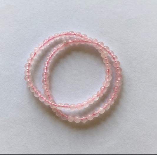 Rosenkvarts armbånd 💗4 mm kuler